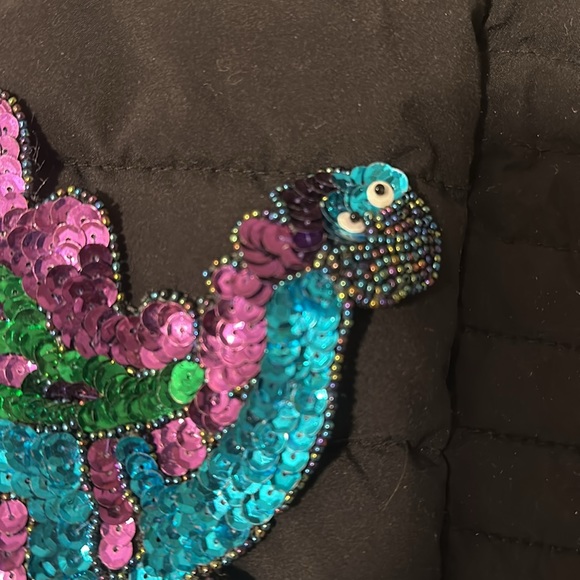Vintage sequin dinosaur sew on patch - Picture 6 of 6